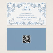 Toile Registryベビーシャワー格納装置カード (正面&裏面)