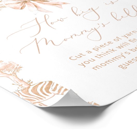 Toile Safariママのベリーゲームの大きさ ポスター (角)