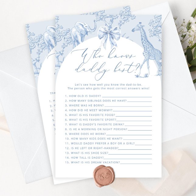 Toile Safari誰がパパの赤ん最高の坊のシャワーゲームを知っている (クリエイターアップロード済み)