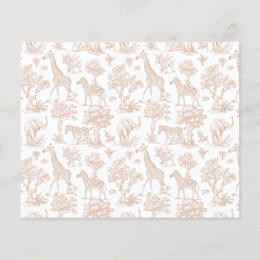 Toile Safari Advice and wishes for parents card (裏面)