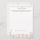 Toile Safari Baby Shower Family Traditions Card 招待状 (正面)