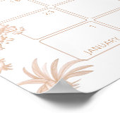 Toile Safari Boho期限カレンダーを推測 ポスター (角)