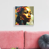 Toile Tableau Deco (Silhoette de Paix ) キャンバスプリント (インサイチュ (リビング))