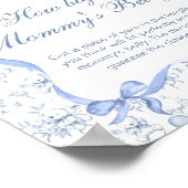 Toile Teddy Bear Blue How Big is Mommy's Belly ポスター (角)
