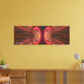 Toile tendue : Art abstrait rouge et noir キャンバスプリント (インサイチュ (リビング))