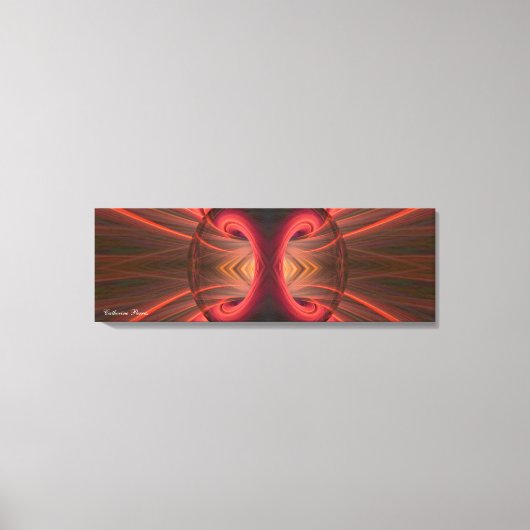 Toile tendue : Art abstrait rouge et noir キャンバスプリント (正面)