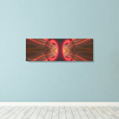 Toile tendue : Art abstrait rouge et noir キャンバスプリント (インサイチュ (ウッドフロア))