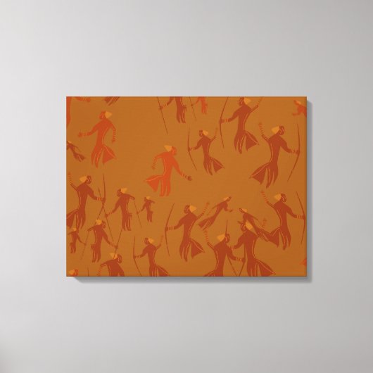 Toile tendue Peinture rupestre tassili préhistoire キャンバスプリント (正面)