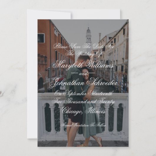 Toile & Writhic Save The Date Photo Card セーブザデート (正面)