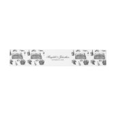 Toile & Writhl White Editable 結婚's 招待状ベリーバンド (フラット)