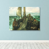 Toilers of the Sea by Edouard Manet,ヴィンテージ・アート キャンバスプリント (インサイチュ (ウッドフロア))