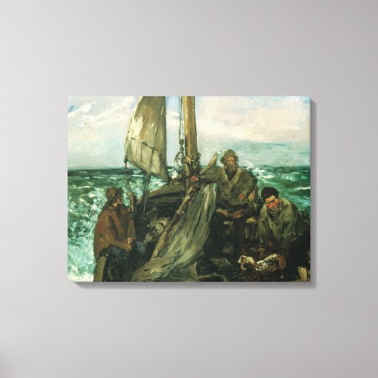 Toilers of the Sea by Edouard Manet,ヴィンテージ・アート キャンバスプリント (正面)