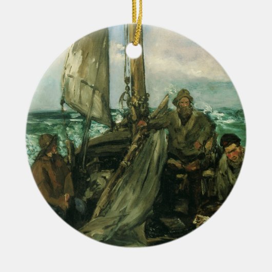 Toilers of the Sea by Edouard Manet,ヴィンテージ・アート セラミックオーナメント (正面)