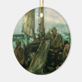 Toilers of the Sea by Edouard Manet,ヴィンテージ・アート セラミックオーナメント (左)