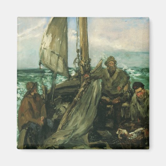 Toilers of the Sea by Edouard Manet,ヴィンテージ・アート マグネット (正面)