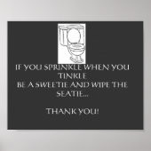 TOILET BATHROOM RULES ポスター (正面)