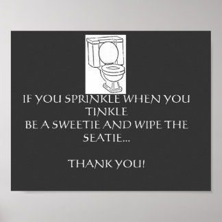 TOILET BATHROOM RULES ポスター