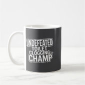 Toilet Champion Clogging Undefeated コーヒーマグカップ (左)