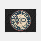 Toilet Clogging Chamon フリースブランケット (正面(横))