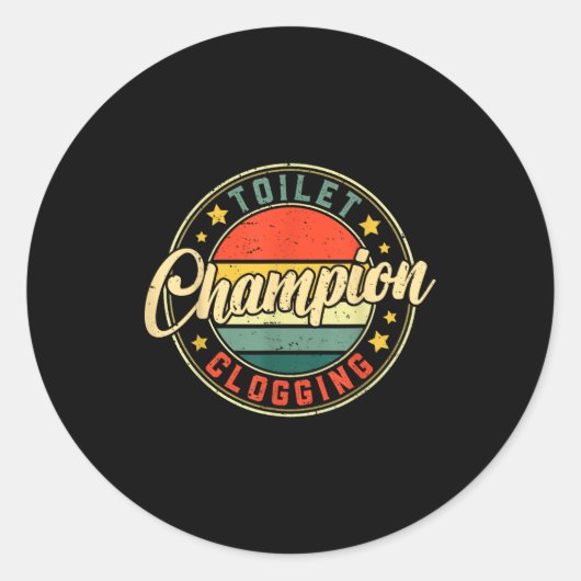 Toilet Clogging Chamon  ラウンドシール (正面)