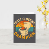 Toilet Clogging Chamon Funny Bathroom Clogger Quot カード (黄色い花)
