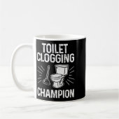Toilet Clogging Chamon Funny Graphic Toilet Cloggi コーヒーマグカップ (左)
