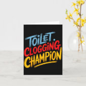 Toilet Clogging Chamon Graphic Toilet Clogging Cha カード (黄色い花)
