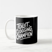 Toilet Clogging Chamon Graphic Toilet Clogging Cha コーヒーマグカップ (左)