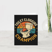 Toilet Clogging Chamon Tee Funny Meme  カード (正面)