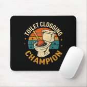 Toilet Clogging Chamon Tee Funny Meme  マウスパッド (マウス)