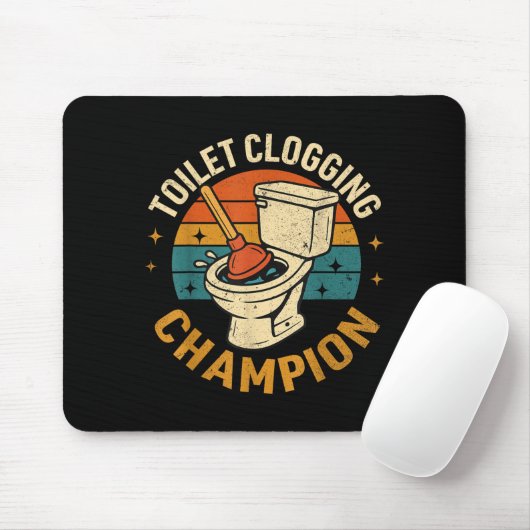 Toilet Clogging Chamon Tee Funny Meme  マウスパッド (マウス)