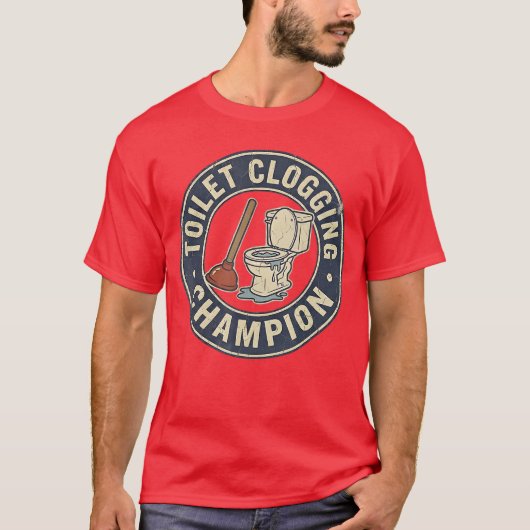 Toilet Clogging Champion Tシャツ (正面)