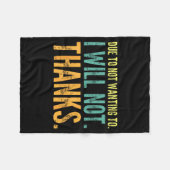 Toilet Later Feelin' Clog Saying Might HumorFeelin フリースブランケット (正面(横))