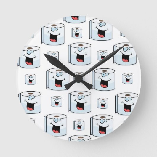 Toilet Paper Clock ラウンド壁時計 (正面)