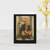 Toilet Throne King – Satirical Trump Artwork  カード (黄色い花)