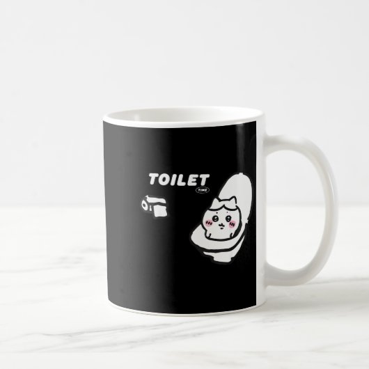 Toilet Time Chikawa Meme Tee  コーヒーマグカップ (右)