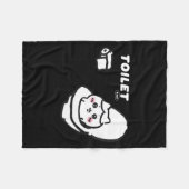 Toilet Time Chikawa Meme Tee  フリースブランケット (正面(横))