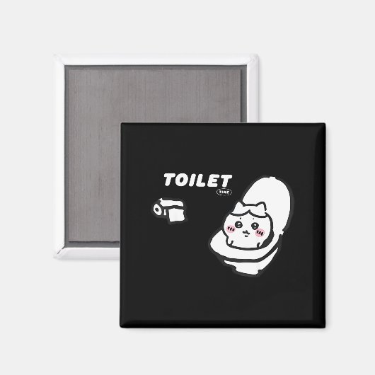 Toilet Time Chikawa Meme Tee  マグネット (正面/裏面)