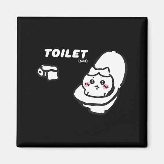 Toilet Time Chikawa Meme Tee  マグネット (正面)