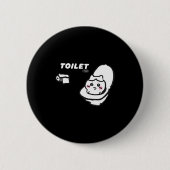 Toilet Time Chikawa Meme Tee  缶バッジ (正面)