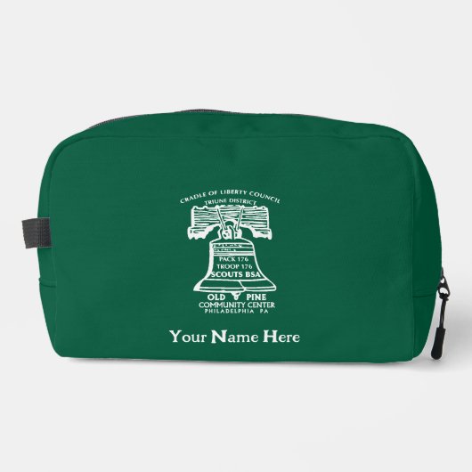 Toiletry Bag - Forest Green (Personalized) ドップキット (正面)