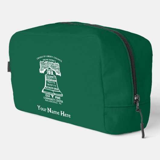 Toiletry Bag - Forest Green (Personalized) ドップキット (右コーナー)