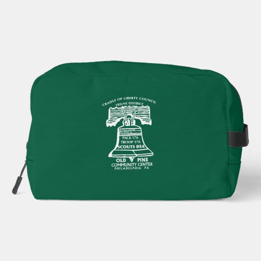Toiletry Bag - Forest Green (Personalized) ドップキット (裏面)