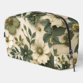 Toiletry bag green flowers pattern  ドップキット (右コーナー)
