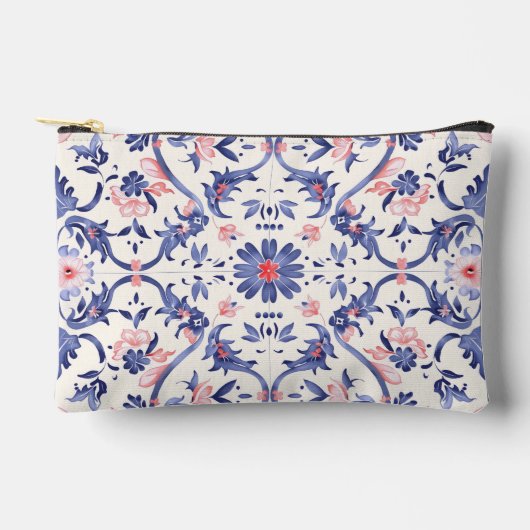 Toiletry Bags: pink&blue.  アクセサリーポーチ (正面)