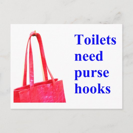 Toilets need purse hooks シーズンポストカード (正面)