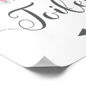 Toilets this way sign. Left Arrow Directions. ポスター (角)