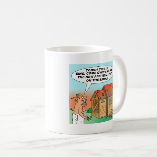 TOIVO及びEINOのサウナの漫画のマグ! コーヒーマグカップ (正面右)