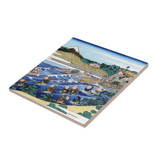 Tokaido HokusaiのKanayaからの富士 タイル (側面)
