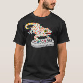 Tokay geckoのビデ遊オゲーム爬虫類Gekko geck Tシャツ (正面)